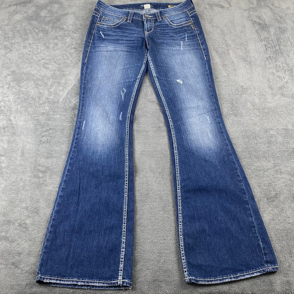 Silver Jeans Women 29x35 Eden Flare Blue Low Rise Y2K Bootcut Western Denim